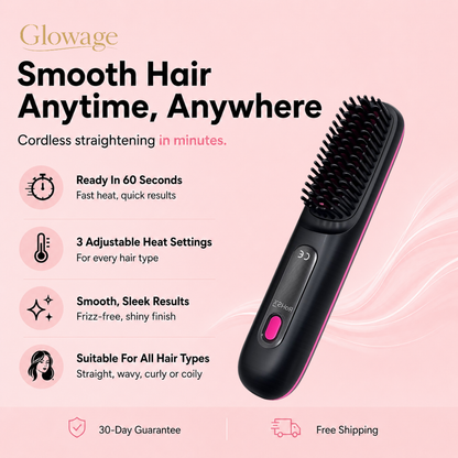 SleekBrush™ | Cordless Hair Smoothing Brush