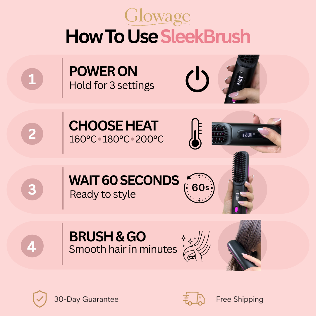 SleekBrush™ | Cordless Hair Smoothing Brush