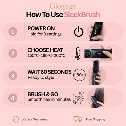 SleekBrush™ | Cordless Hair Smoothing Brush